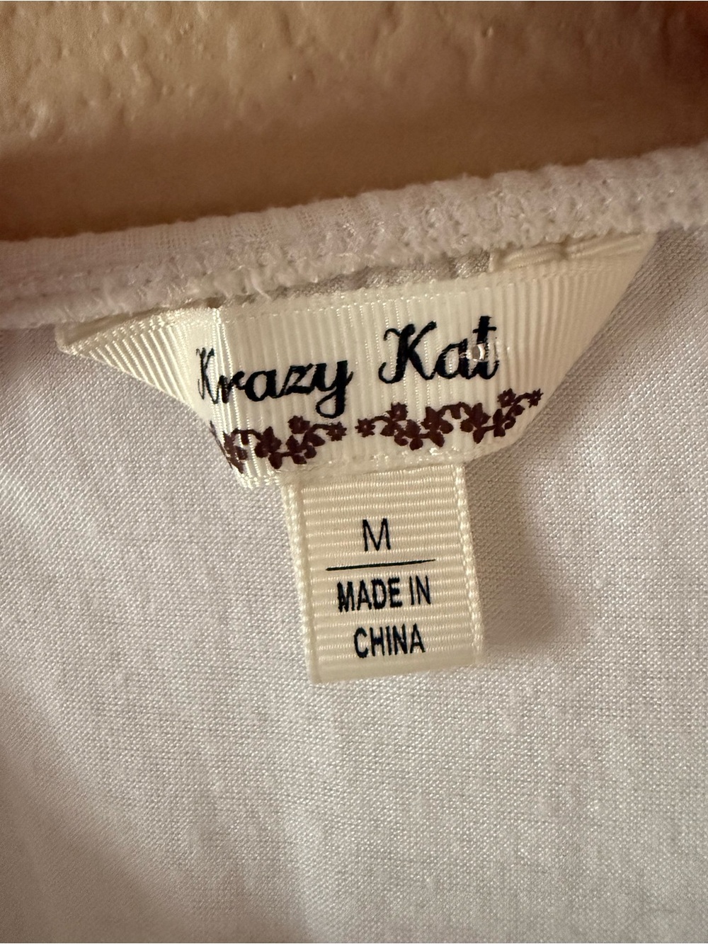 krazy kat White Embroidered Peasant Tunic Top - Picture 9 of 9